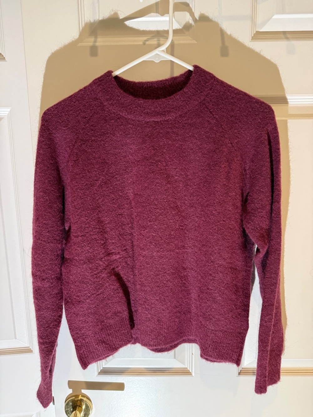 Zara Soft Crewneck Sweater in Wine